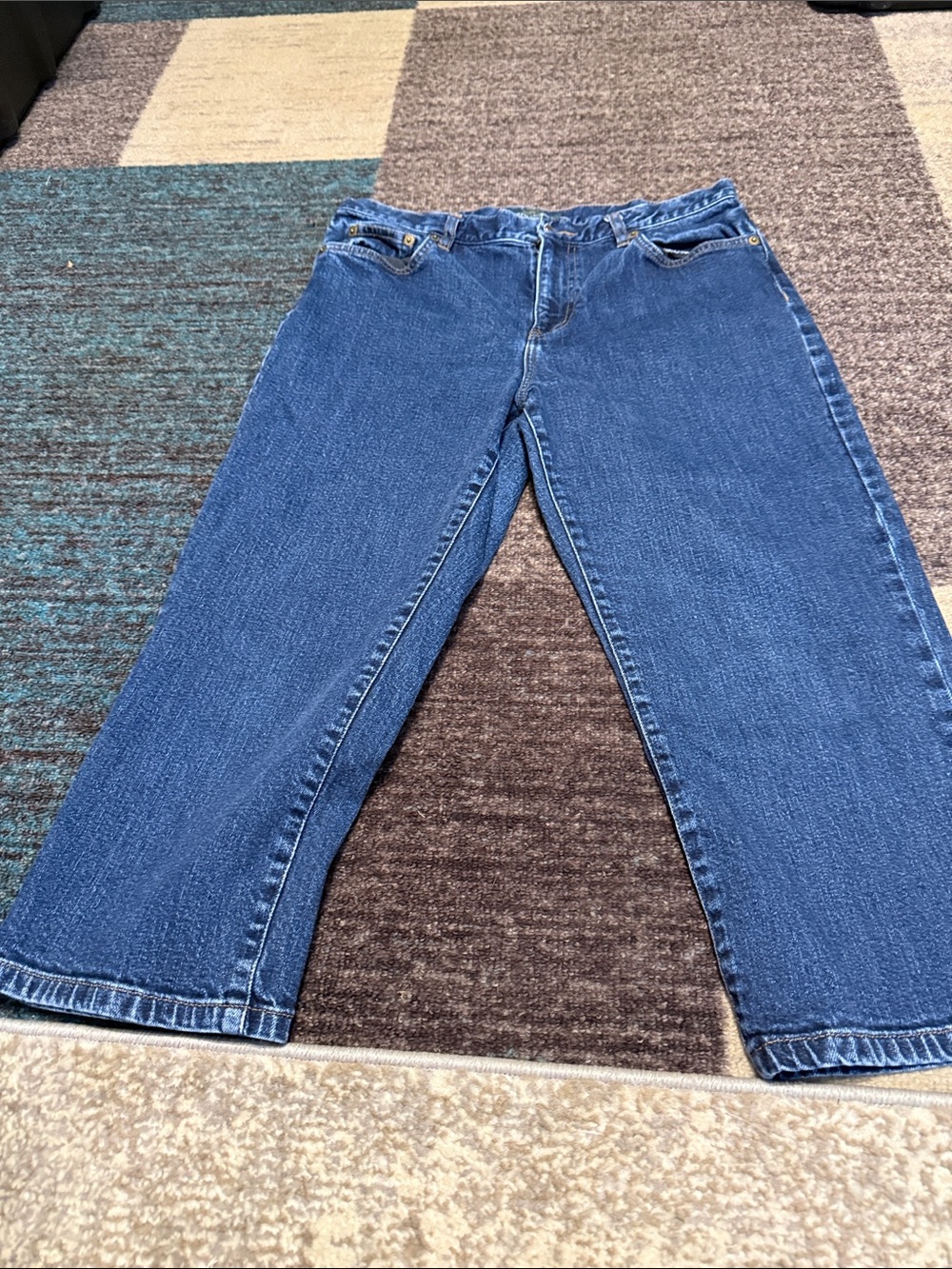 Ralph Lauren Women's Mid-Blue Classic Midcalf Jeans